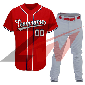 Ensemble d'uniformes de baseball courts respirants personnalisés, service OEM, maillot d'équipe avec logo personnalisé, fournisseur en gros, exportateur, usine, vente en gros - Product Image 3
