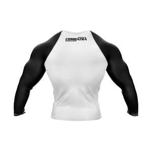 Trending Men's Rash Guards Sportswear Customized Logo Digital Print Solid Breathable Lightweight 160g Polyester/Nylon Rash Guard - Product Image 2