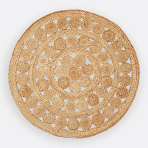 100% tapis de Jute tissé à la main en lin naturel couleurs tapis tressé en Jute pour salon entrée tapis tressés ronds pour chambre d'enfants - Product Image 2