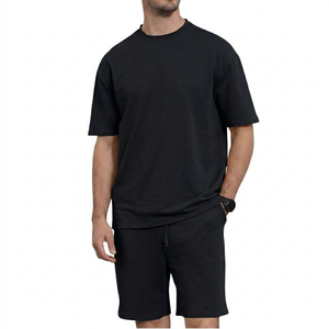 Ensemble T-shirt et short pour homme de haute qualité avec logo personnalisé, vêtements de sport d'été en coton, streetwear personnalisé, ensembles courts pour homme - Product Image 6