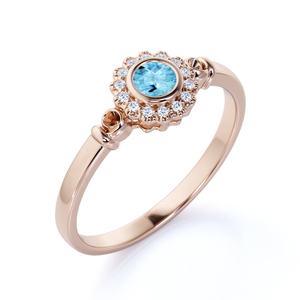 Anillo de Plata de Ley 925 con Topacio Azul Cielo Natural, Diseño Atractivo, Joyería Chapada en Oro Personalizada del Fabricante - Product Image 2