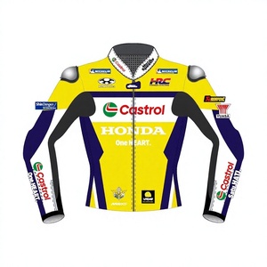Joan Mir MotoCP <b>Racing</b> <b>Jacket</b> Zonda <b>Jacket</b>/Chaquetta Premium Cowhide Kangaroo Leather <b>Racing</b> <b>Jacket</b> High-Speed MotoCP CE - Product Image 1