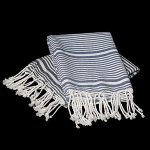 Fournisseur indien professionnel de serviettes Fouta rayées en coton, serviettes turques super absorbantes, serviettes de hammam au prix d'usine - Product Image 3