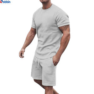 Conjunto Deportivo Corto para Hombre, Tallas Grandes, con Logotipo Personalizado, Transpirable, Colección de Verano, Estilo Vacaciones en la Playa, Cómodo - Product Image 5