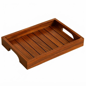 Handmade Wooden Serving <b>Tray</b> with Handles, Rustic Breakfast <b>Coffee</b> Tea <b>Tray</b>, Home Dining <b>Table</b> Organizer, Wholesale <b>Decor</b> Gift - Product Image 1