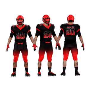 Uniforme de Fútbol Americano Personalizado de Alta Calidad, 100% Poliéster, Transpirable, de Secado Rápido, Manga Corta, Logotipo Frontal, Gran Venta - Product Image 1