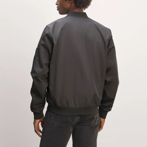 Vestes bomber pour hommes en matière durable, couleur unie, qualité supérieure, séchage rapide, respirantes. - Product Image 2
