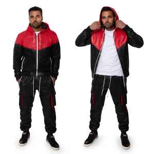 Veste et pantalon de motard vintage en cuir d'agneau véritable pour homme, ensemble survêtement en cuir véritable pour homme - Product Image 5