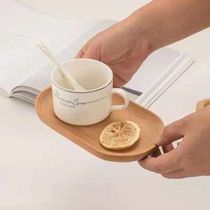 Plateau ovale en bois massif, dessous de plat décoratif pour desserts, assiette à gâteau au fromage, support pour bijoux, clés, pièces de monnaie, décoration de table pour plantes et fleurs - Product Image 6