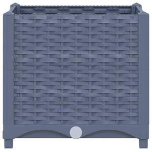 Jardinière surélevée en polypropylène bleu-gris, résistante, pour fleurs et plantes - Product Image 3