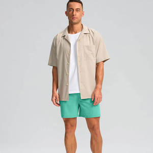 Shorts de course décontractés pour hommes, coupe ample, séchage rapide, respirants, en polyester/coton, avec fermeture éclair à la taille moyenne et poches latérales - Product Image 2