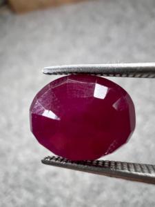 Rubis naturel certifié GIA de 5,71 carats, forme ovale, couleur rouge rose profond, pierre précieuse pour la création de bijoux de luxe sur mesure - Product Image 4