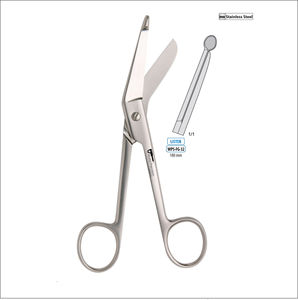 Ciseaux à pansements Lister manuels en acier inoxydable de qualité chirurgicale à lame angulaire pour pansements médicaux - Product Image 1