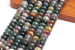 Cuentas sueltas de ágata india multicolor natural de grado rondelle para la fabricación de joyas, pulseras, collares y bricolaje. - Product Image 3