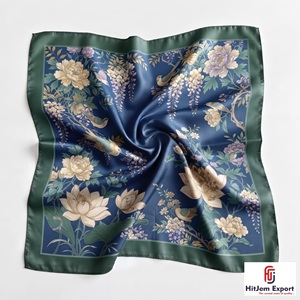 Écharpe carrée imprimée numériquement sur mesure, accessoires de mode légers de qualité supérieure, fabricant OEM ODM, produits textiles personnalisés Socotra - Product Image 2
