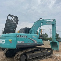 Excavatrice sur chenilles hydraulique d'occasion Kobelco SK200 Series, 20 tonnes, moteur Hino, pompe Kawasaki, testée et inspectée rapidement