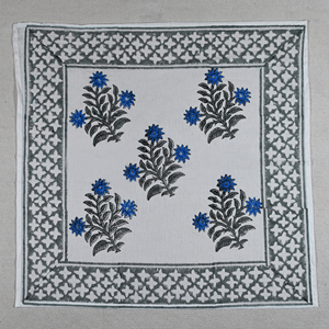 The FABRIA Hand Drawn Floral Pattern Cotton Bandana <b>Head</b> Scarf-Handmade Indian <b>Style</b> Skin-Friendly Quick Dry Breathable Durable - Product Image 4