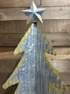 Galvanized Metal Christmas Tree Perfect for <b>Window</b> Display and Winter Event Decoration and Cozy Festive Ambience From India - Product Image 5