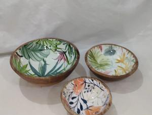 Juego de Tazones de Madera de Mango Ecológicos y Sostenibles de Lujo Indio, Tazones Grandes para Ensalada y Fruta, Decoración para el Hogar, Fiestas, Bebés y Otras Ocasiones, Artesanía - Product Image 4