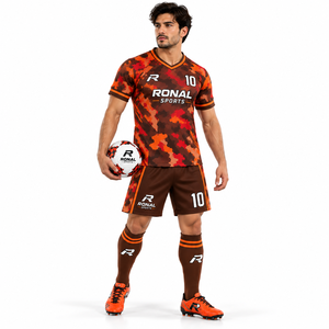 Conjunto de Uniforme de Fútbol Personalizado para Hombre, Ropa Deportiva para Adultos y Niños, Uniforme de Fútbol Personalizado con Nombre, Número y Logotipo - Product Image 3