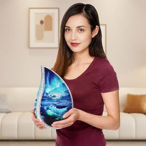 Exclusive Aluminum Tear Drop <b>Memorial</b> Cremation <b>Keepsake</b> Urn Ash Tribute Holder Featuring Artistic Secure Closure - Product Image 2