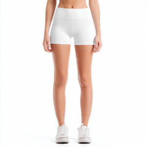 Shorts de yoga taille haute Regal Three pour femme - Tissu à mémoire de forme 100 % polyester, compression liftante, vêtements de fitness - Product Image 2