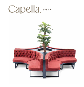 Sofá Moderno Personalizado para Restaurante, Asiento de Comedor Comercial, Banqueta Tapizada con Tela, Tablero de Madera, Tamaño y Color Personalizables - Product Image 1