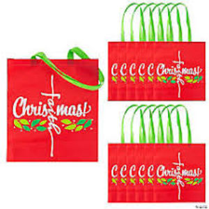 Bolsa de asas de Navidad personalizada de alta calidad Artículo de seda personalizado Patrón de estilo Carta Promoción Aus para exportación - Product Image 3