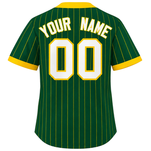 Camiseta Deportiva de Béisbol para Hombre, Manga Corta, Cierre de Botones, Diseño de Rayas Verticales, Transpirable, Uniforme de Equipo - Product Image 2