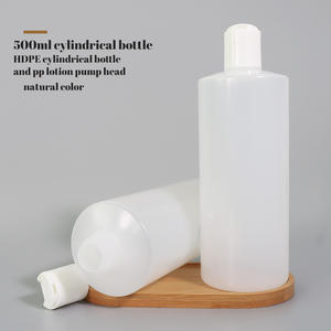 Botella cilíndrica de HDPE de 500ml, tapa giratoria para loción, tóner, eliminador de esencia de <span class=keywords><strong>maquillaje</strong></span>, limpiador Facial, botella de champú - Product Image 4