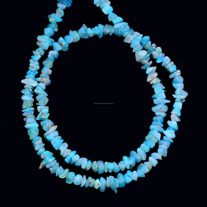 Precio de fábrica, cuentas de virutas irregulares lisas de ópalo etíope, 3x2mm-5x4mm, hebra de 16 pulgadas, piedra certificada Natural a granel para terceros - Product Image 1