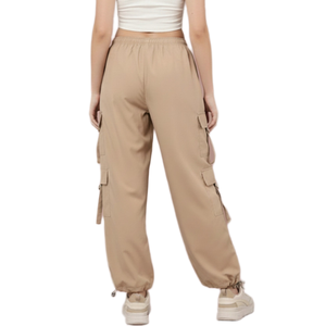 Pantalones Cargo Holgados para Mujer, Estilo Moderno, Logotipo Personalizado, Color Claro, Ideales para Caminatas por la Playa, Paseos en Barco y Vacaciones Tropicales - Product Image 2