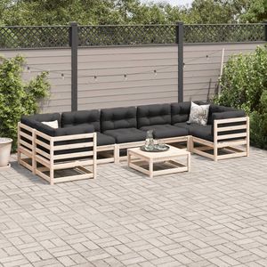 Conjunto de Sofás Modulares Grandes para Jardín, Madera de Pino Sólida Natural, Duradera y Elegante - Product Image 3