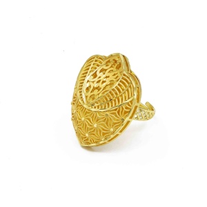 Wholesale 14K 18K <b>24K</b> Micron <b>Gold</b> Plated Heart Shape Forming Finger <b>Ring</b> Traditional Finger <b>Rings</b> <b>Gold</b> Fashion <b>Rings</b> Oro Joyeria - Product Image 1