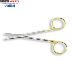 กรรไกรผ่าตัด TC Mayo ขนาด 5.5 นิ้ว แบบใช้มือ ผลิตจากเหล็กกล้าไร้สนิมเกรดทางการแพทย์คุณภาพสูง พร้อมใบมีดตรงทังสเตน - Product Image 1