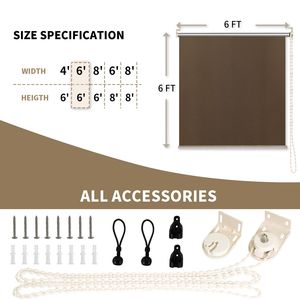 Tenda Parasole Durevole 6 X 6 Mocha in HDPE con Avvolgibile a Rullo - Product Image 4