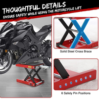 Plateforme de réparation de moto à vente chaude, 1100 lb, table de réparation, cric de paddock, support de levage à ciseaux pour moto, support de levage pour moto