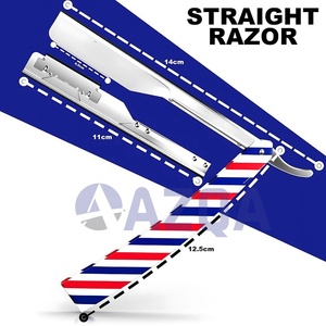 Navaja de Barbero Recta de Acero Inoxidable Premium, con Agarre Ergonómico para un Afeitado Suave y Cómodo para Hombres - Product Image 2
