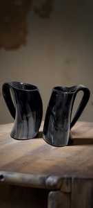 Natural Horn Coffee <b>Mug</b> & Buffalo Horn Glasses | Handmade <b>Reusable</b> Portable Christmas Design for Beer Wine & Home Decor - Product Image 4