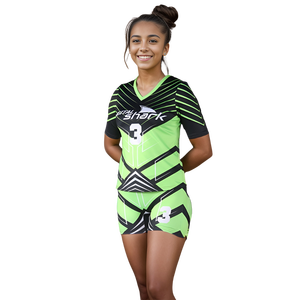 Uniforme de Voleibol Unisex OEM Personalizado, Transpirable, con Protección UV, Poliéster que Absorbe la Humedad, con Nombre y Número del Equipo, Tallas Grandes - Product Image 3