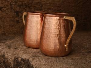 Taza de Diseño Moderno de Alta Calidad, 100% Cobre Puro Martillado, Taza Moscow Mule para Bebidas, Accesorios de Bar, Tazas de Café - Product Image 1