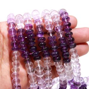 Natural Purple Amethyst Smooth Rondelle Gemstone <b>Beads</b> 9MM Polished Amethyst <b>Stone</b> <b>Beads</b> For Jewelry Making Wholesale Supplies - Product Image 3