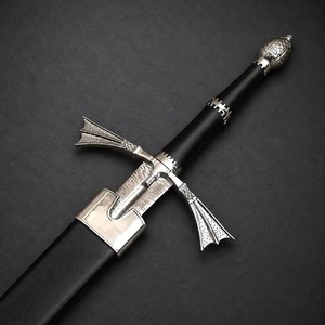 Espada de Acero de Damasco al por Mayor con Mango de Madera de Palisandro y Funda de Cuero, Herramienta Multifuncional para Exteriores, DIY, OEM, El Mejor Regalo - Product Image 2