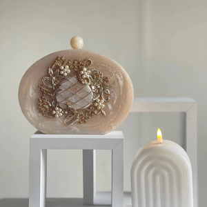 Trendy Luxury Resin Eco-Friendly Customizable Clutch Evening Waterproof Model Pattern Royal Stylish Large Silk Lining CRAFT - Product Image 3