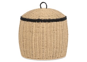 Seagrass <b>woven</b> <b>basket</b> with black trim Handmade Storage <b>Basket</b> Wholesale eco-friendly Made Viet Nam - Product Image 2