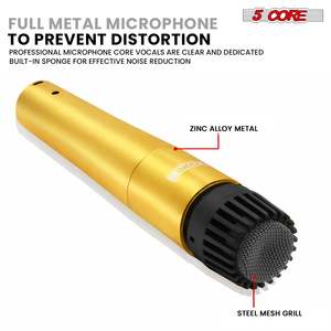 5 Core Drum <b>Microphone</b> Kit 9Pc All Metal Drummer Mics Tom/Snare & Cymbals Wired Instrument Drums Set - Product Image 4