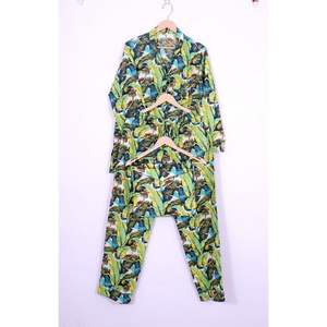 Conjunto de Pijama con Estampado Floral de Alta Calidad para Mujer, Vestido de Noche de Algodón Suave, Traje de Noche para Damas de Honor, Conjunto de Pijama de Algodón para Fiesta - Product Image 5