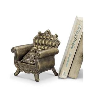 Porte-livres en forme d'ananas plaqué or, sculpture décorative en métal, accessoire de bureau élégant pour la maison, style glamour, 2 pièces - Product Image 2