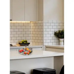 Plateau en métal artisanal haut de gamme pour l'exportation, élégant plateau en métal pour la décoration de table et la salle à manger, plaqué, Zahid Exports, sûr. - Product Image 3