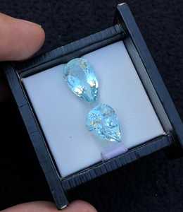 Blue Aquamarine Pear Cut Natural VVS Eye Clean Loose Gemstone <b>Large</b> Faceted Jewelry <b>Stone</b> - Product Image 6